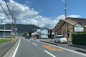 右側に当院の看板が見えてきます。